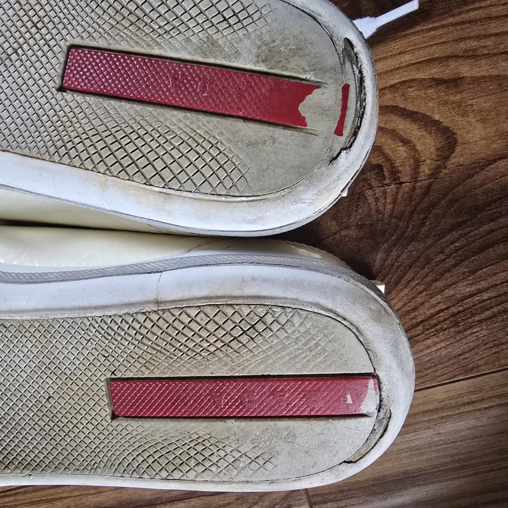 Prada Women's Off-White Sneakers - Picture 6 of 7